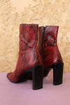 Blood Red Snake Booties 7/7.5