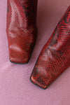 Blood Red Snake Booties 7/7.5