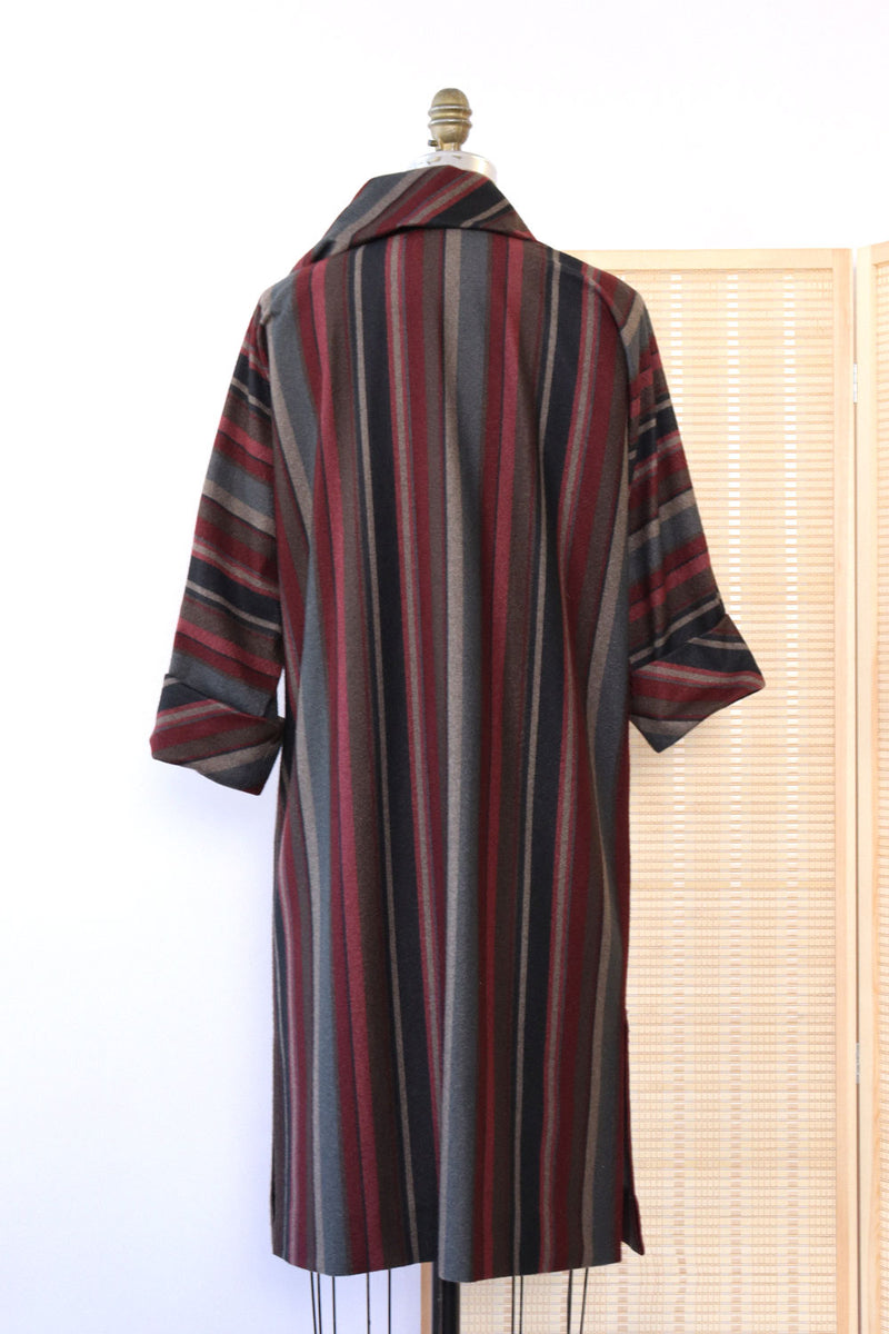 Dusky Striped Blanket Dress M