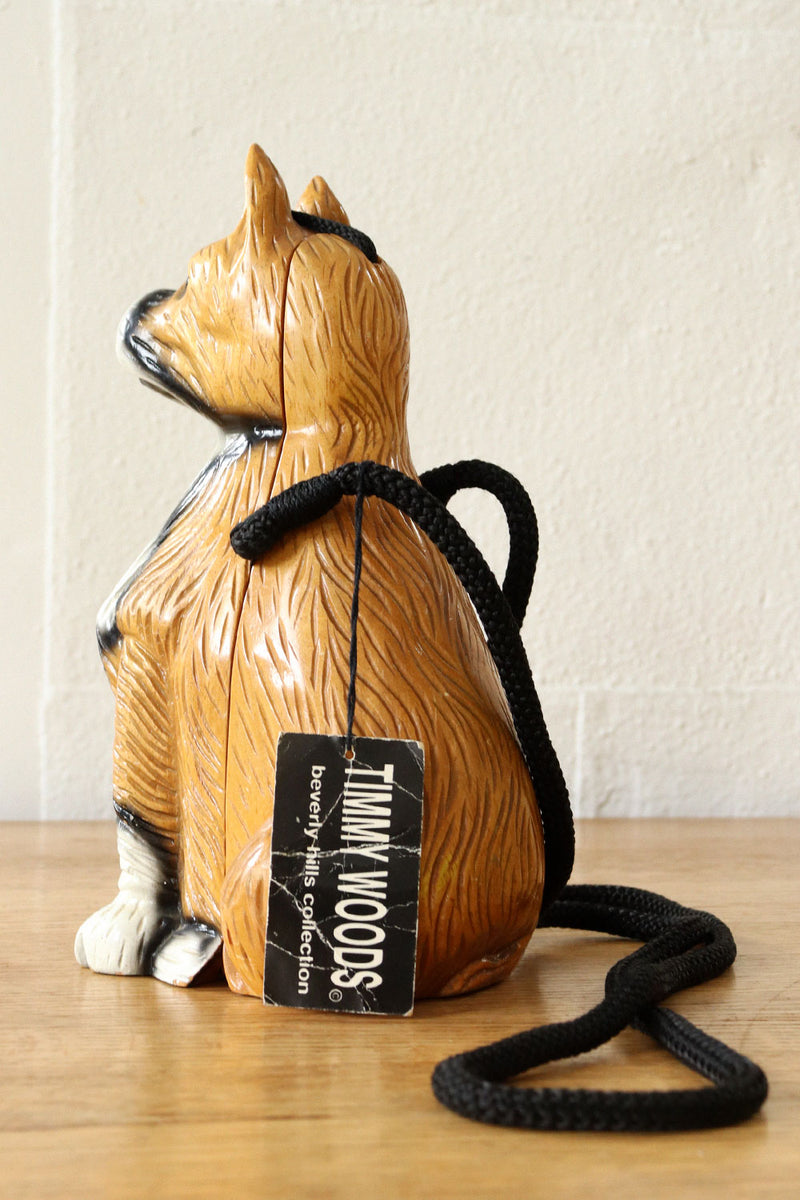 タグ箱付き　timmy woods　ラサアプソ　犬型　バッグ Timmy Woods Boxer Acacia Bag – OMNIA