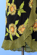 Sunflower Checkered Flutter Skirt M/L