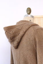 Mohair Mushroom Hooded Cardigan M