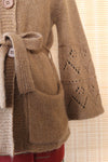 Mohair Mushroom Hooded Cardigan M