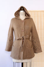 Mohair Mushroom Hooded Cardigan M