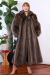 Madison Ave Raccoon Fur Coat M