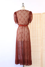 1930s Redwood Lace Gown S/M