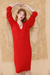 Slouchy Scarlet Sweater Dress S-L