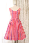 1950s Candy Stripe Pocket Dress M