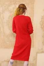 Slouchy Scarlet Sweater Dress S-L