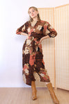 Cocoa Rose Abstract Belted Dress M/L