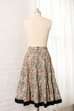 Art Nouveau Floral Peasant Skirt S