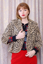 Leopard Faux Fur Jacket XS-M