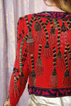 Kazar Beaded Silk Tassel Jacket S/M