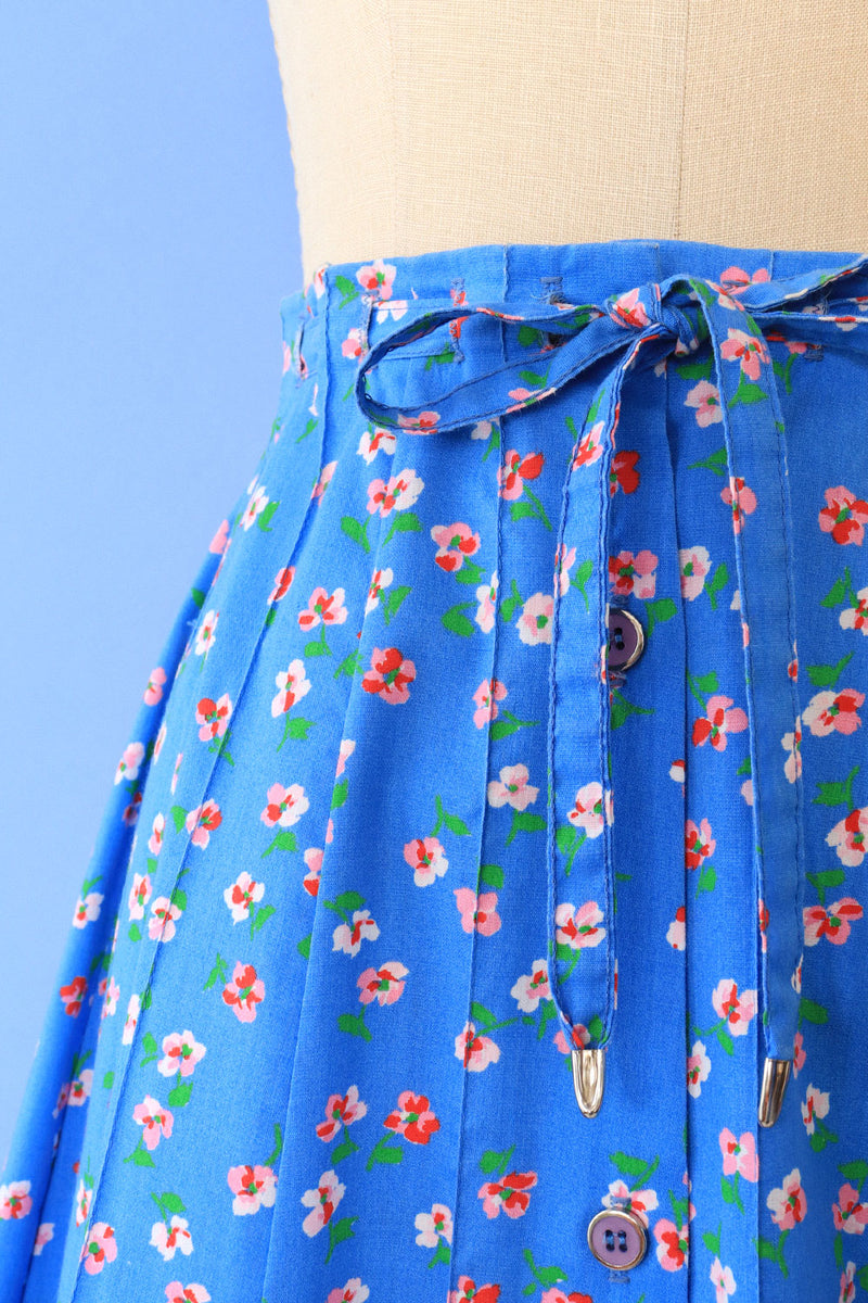 Pansy Print Skirt and Bandana XS/S