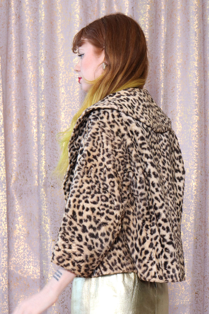 Leopard Faux Fur Jacket XS-M