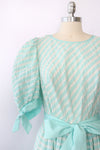 Seafoam Striped Princess Dress L/XL