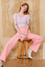 Cotton Candy Jacquard Flares S/M