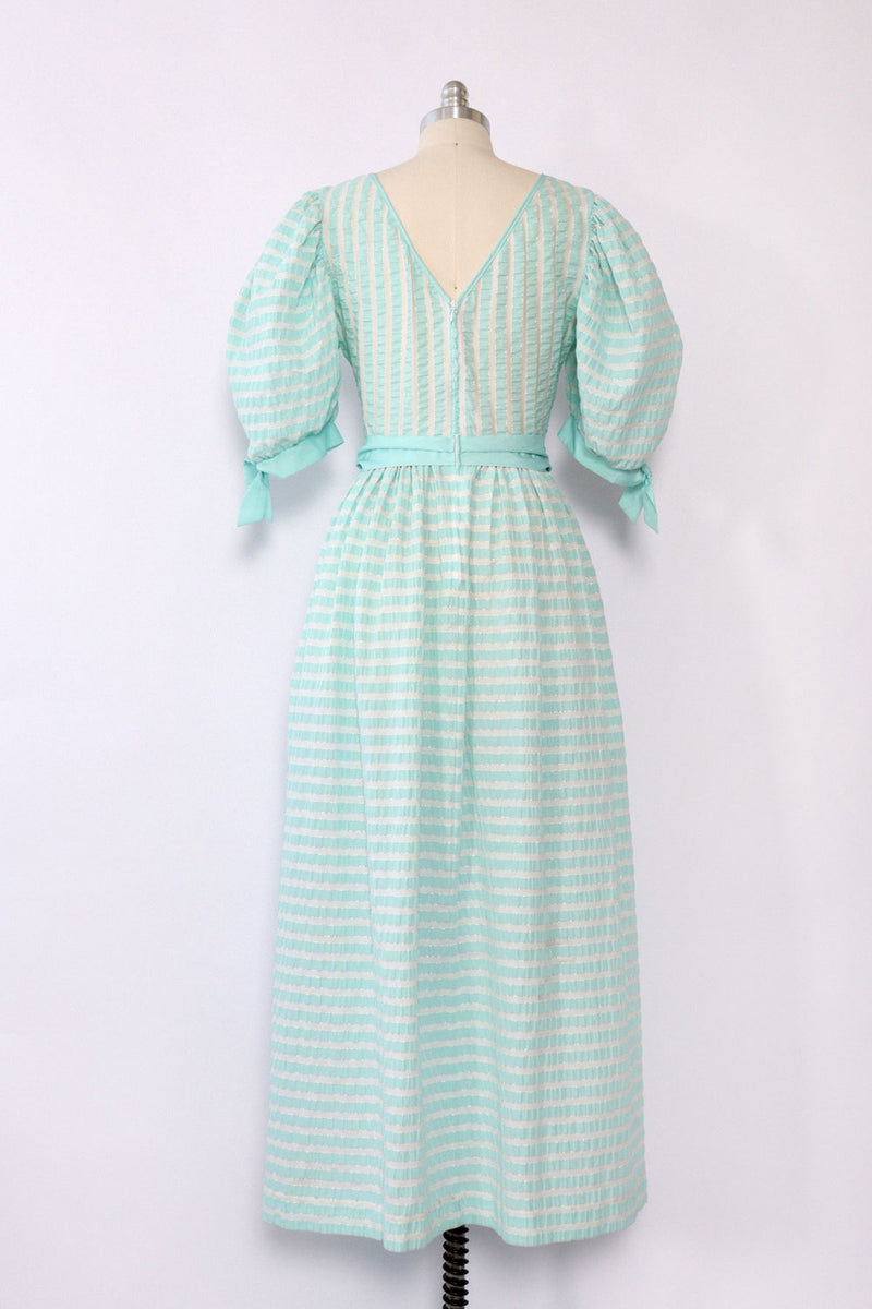 Seafoam Striped Princess Dress L/XL