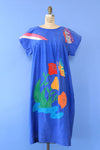 Rainbow Butterfly Appliqué Caftan Dress M-XL