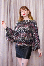 Carnival Sequined Dolman Top S-L