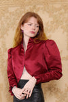 Bordeaux Satin Bolero XS-S/M