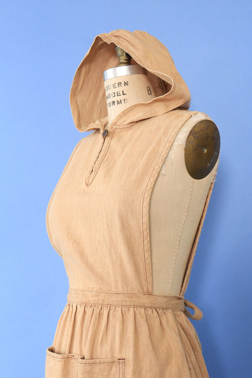 Oatmeal Hooded Pinafore S/M