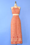 Batik Halter and Wrap Skirt Ensemble XS-M