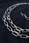 Brick Metal Chain Belt 25-38.5"