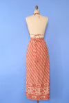 Batik Halter and Wrap Skirt Ensemble XS-M