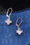 Sterling Dangly Cross Earrings