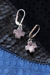 Sterling Dangly Cross Earrings