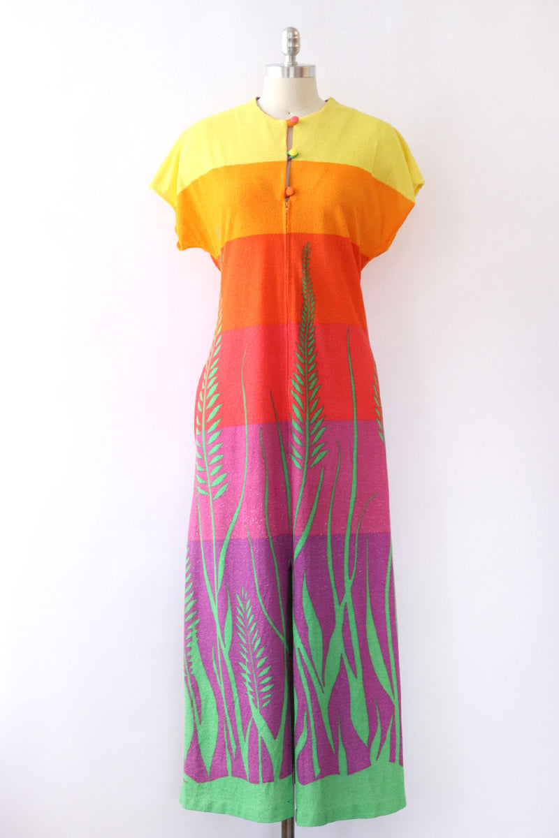 Sunset Stripe Terrycloth Caftan S-L