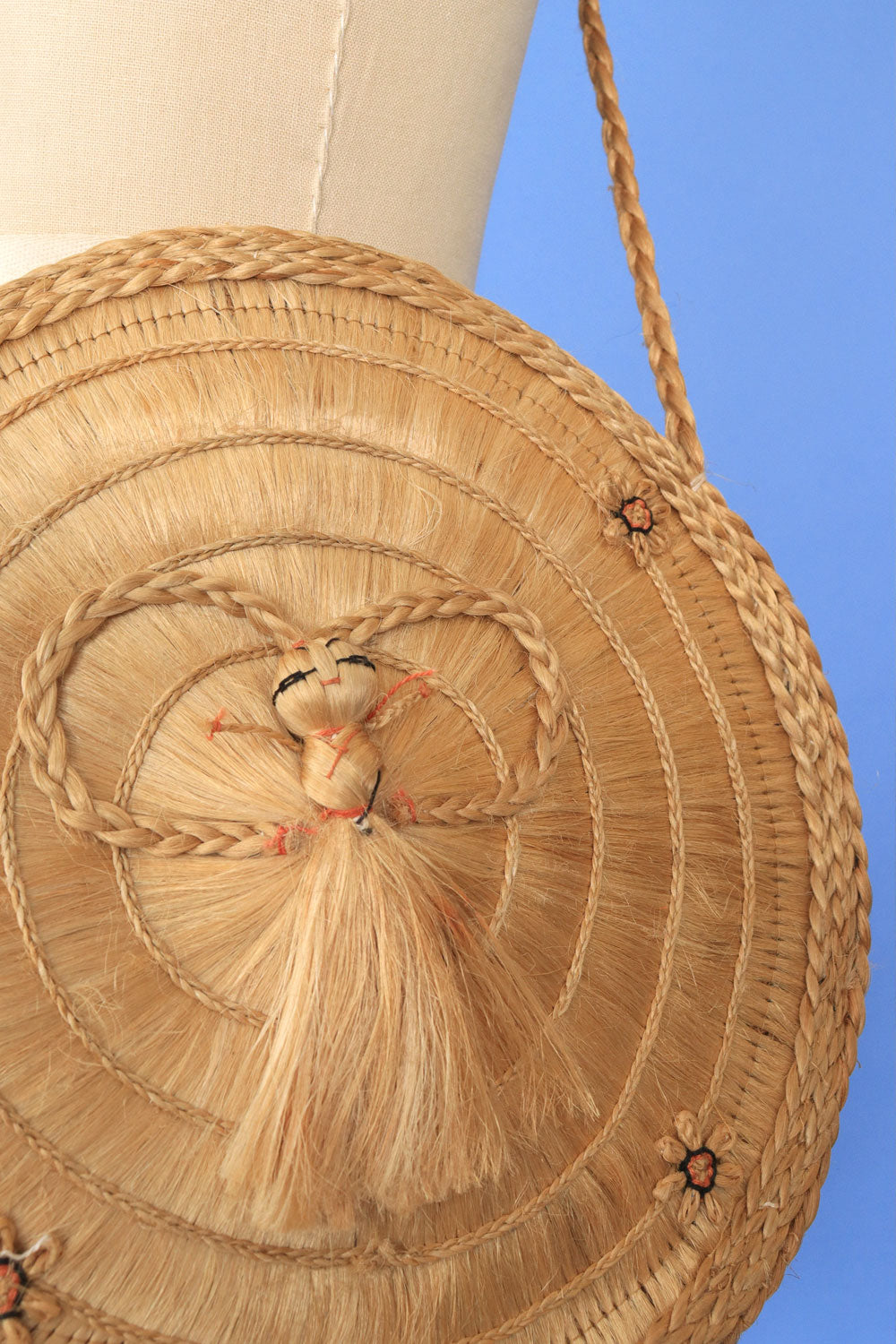 Braided Straw Girl Purse