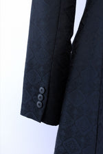 Black Brocade Blazer Coat S