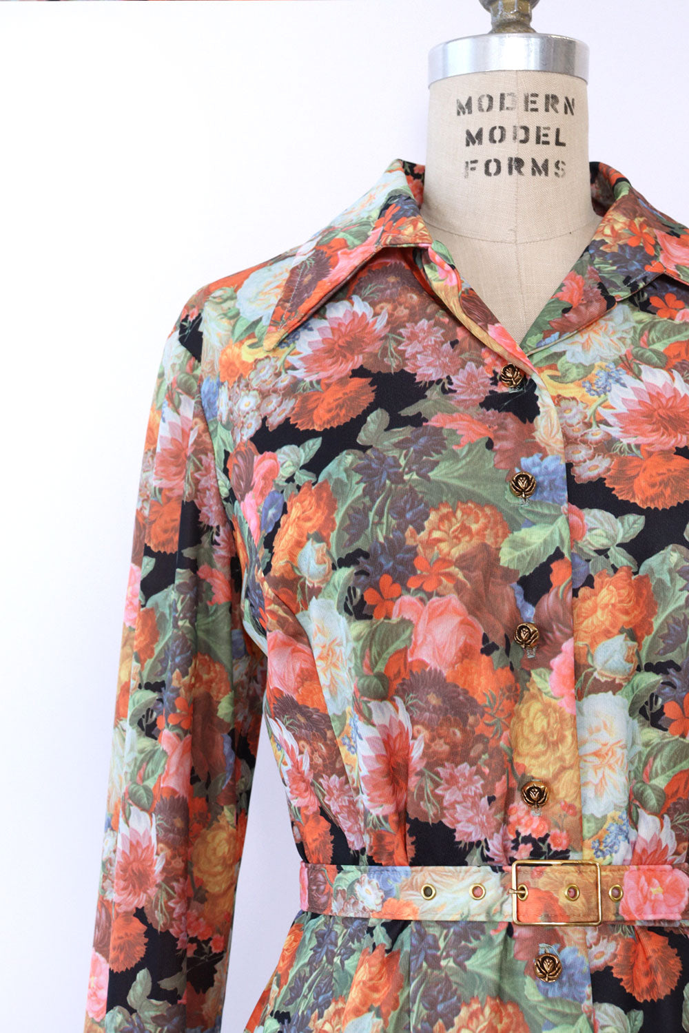 Photo Floral Shirtdress L/XL