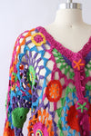 Radial Rainbow Crochet Cardigan S-L