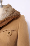 Camel Fur Collar Coat XS/S