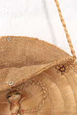 Braided Straw Girl Purse