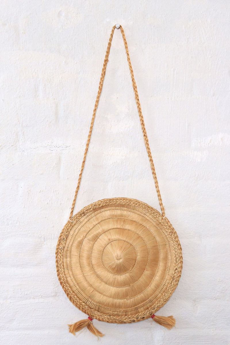 Braided Straw Girl Purse