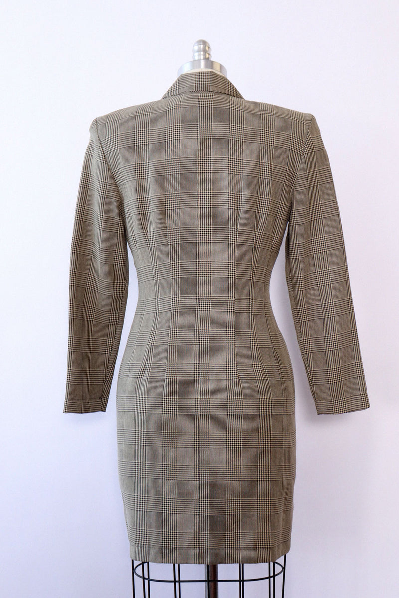 La Belle Glen Plaid Blazer Dress S