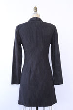 Charcoal Pinstripe Blazer Dress XS