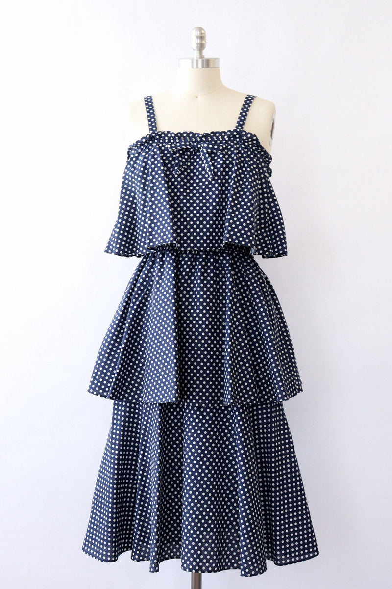 1970s Triple Decker Dotted Ensemble M/L