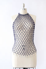 Sapphire Siren Fishnet Halter (S-L)