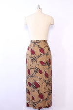 Equestrian Print Tea Wrap Skirt M