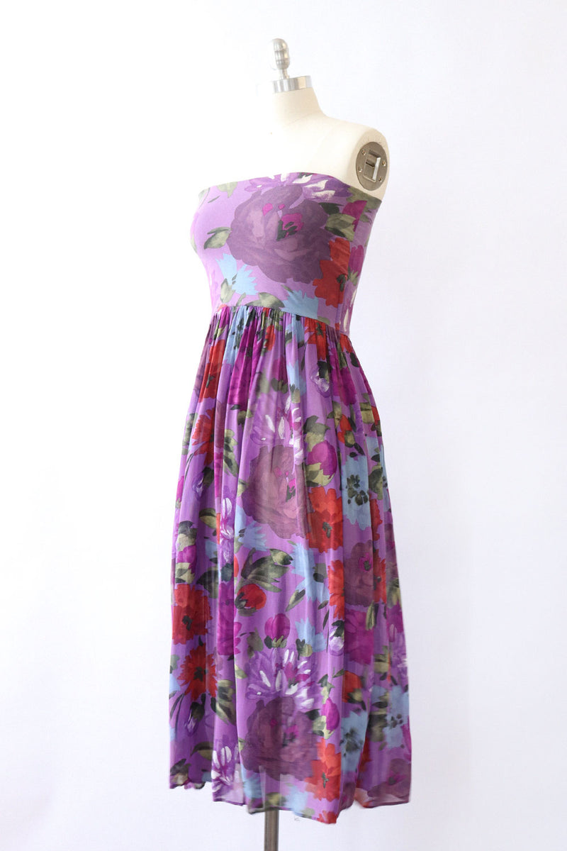 Grape Goddess Strapless Dress XS-S/M