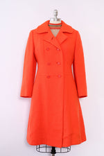 Techno Tangerine Tweed Coat M-M/L