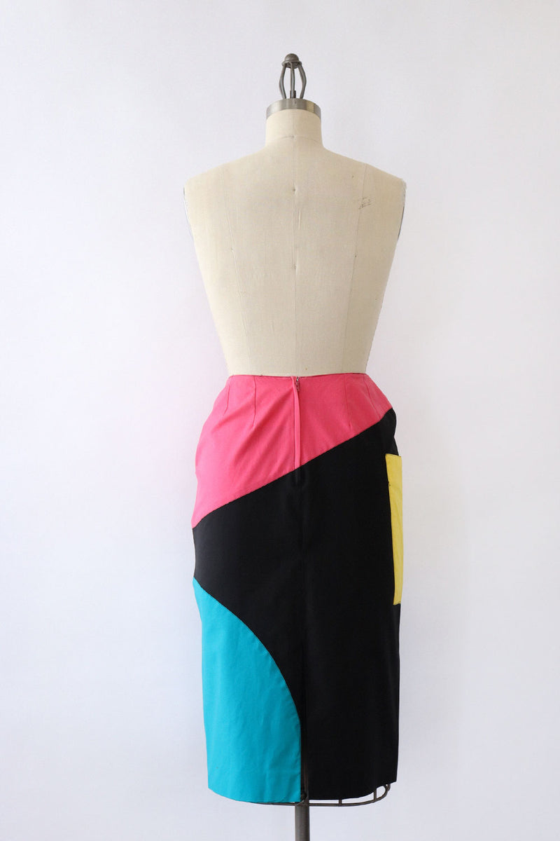 Guy Laroche Colorblocked Pencil Skirt XS