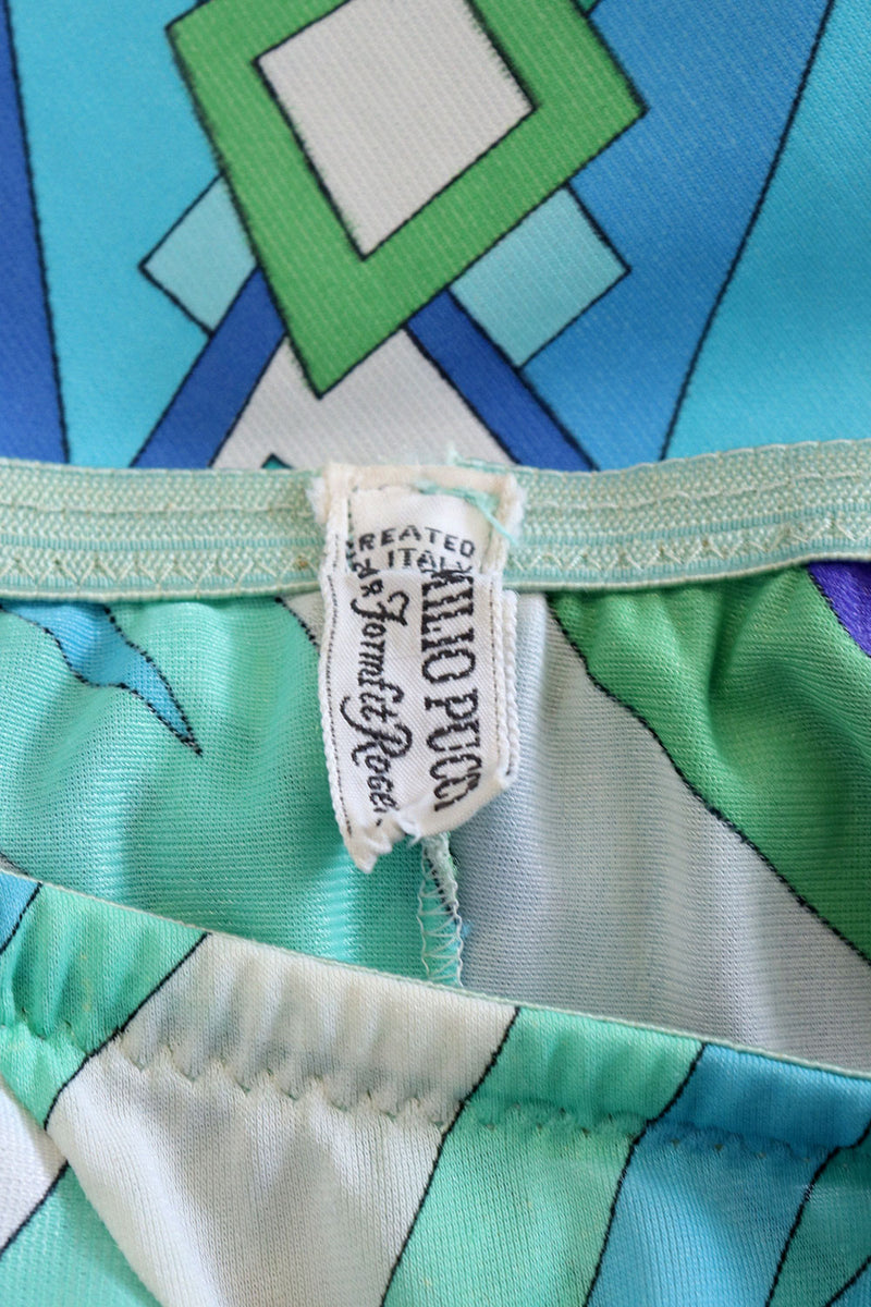 Pucci Seafoam Slip Skirt M