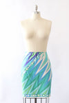 Pucci Seafoam Slip Skirt M