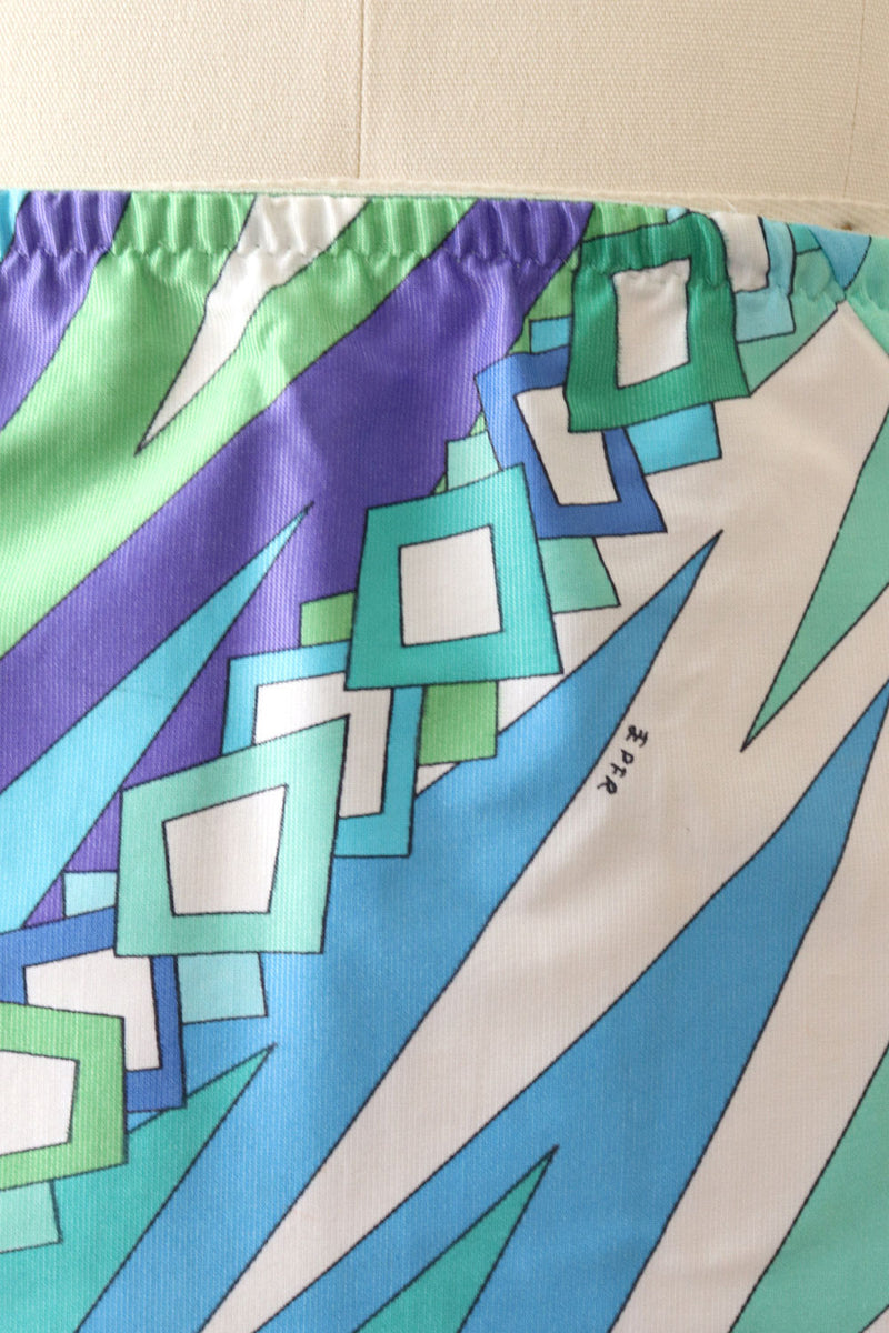 Pucci Seafoam Slip Skirt M